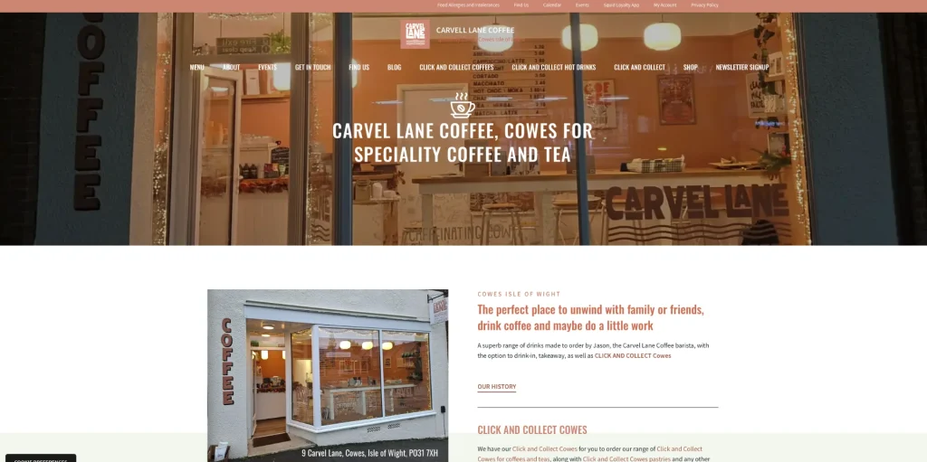 Carvel Lane Coffee Cowes Isle of Wight